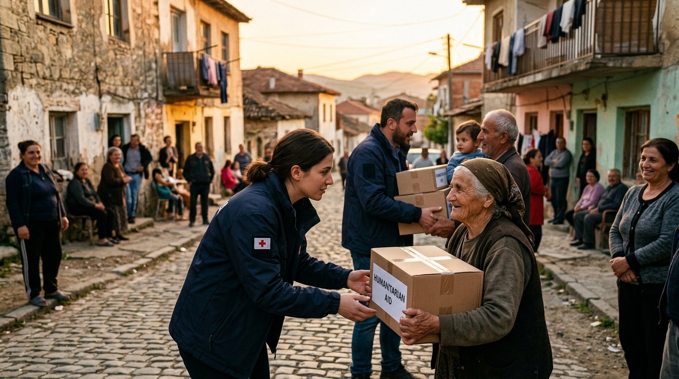 Voluntarios de Acción Humanitaria acompañando a familias en la comunidad
